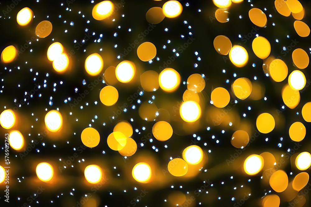Obraz premium Golden and Shiny New Year's Greeting Card Generative AI