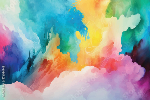 Abstract multicolor watercolor background design