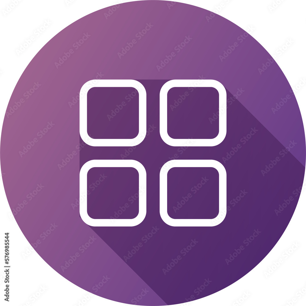 Main menu icon in flat design style. Application list signs illustration. Main menu icon in flat design style. Application list signs illustration.
