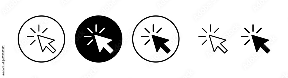 Click icon vector illustration. pointer arrow sign and symbol. cursor icon Click icon vector illustration. pointer arrow sign and symbol. cursor icon