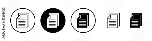 Document icon vector illustration. Paper sign and symbol. File Icon