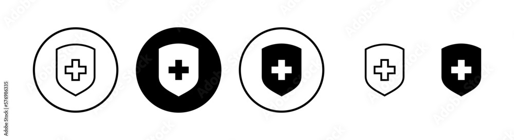 Fototapeta premium Health insurance icon vector illustration. Insurance document sign and symbol