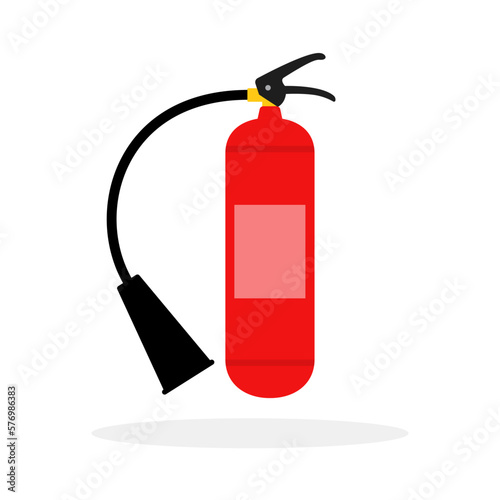 Fire extinguisher icon. Fire extinguisher red icon. Vector illustration. Firefighter equipment