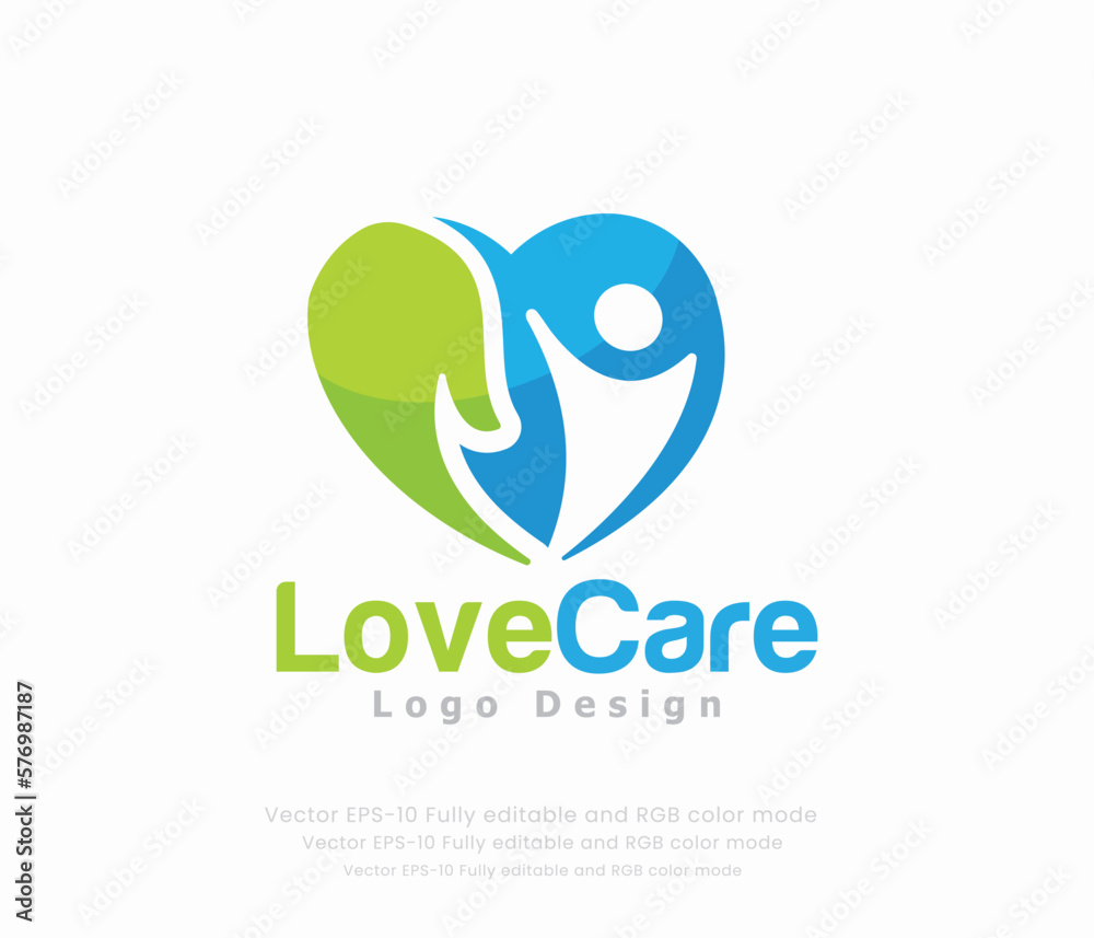 Love care logo concept