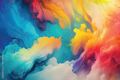 Abstract multicolor watercolor background design