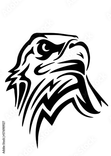 Eagle Vector face AI  EPS and vector download for print or laser engraving machines.