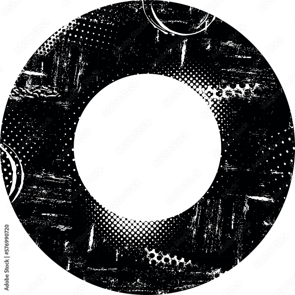 Obraz premium Grunge urban background. Grunge frame with distorted heart shapes. Defect error vector shape. Glitched frame Distressed dirty design element for print, template, brochure, social media