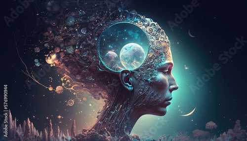 artificial intelligence, inner world, dreams, emotions, imagination and creative mind, yoga, meditation