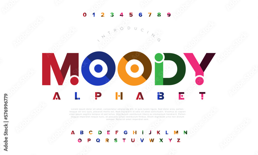 Modern abstract digital alphabet font. Minimal technology