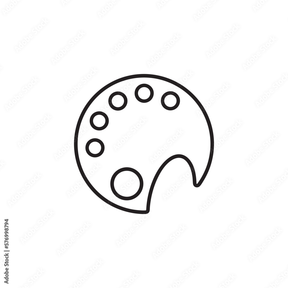 Palette icon vector design illustration Palette icon vector design illustration