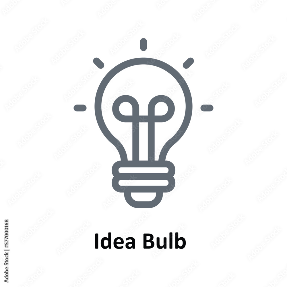 Idea Bulb Vector Outline Icons. Simple stock illustration stock Idea Bulb Vector Outline Icons. Simple stock illustration stock