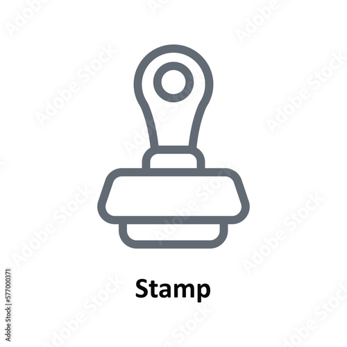 Stamp Vector Outline Icons. Simple stock illustration stock