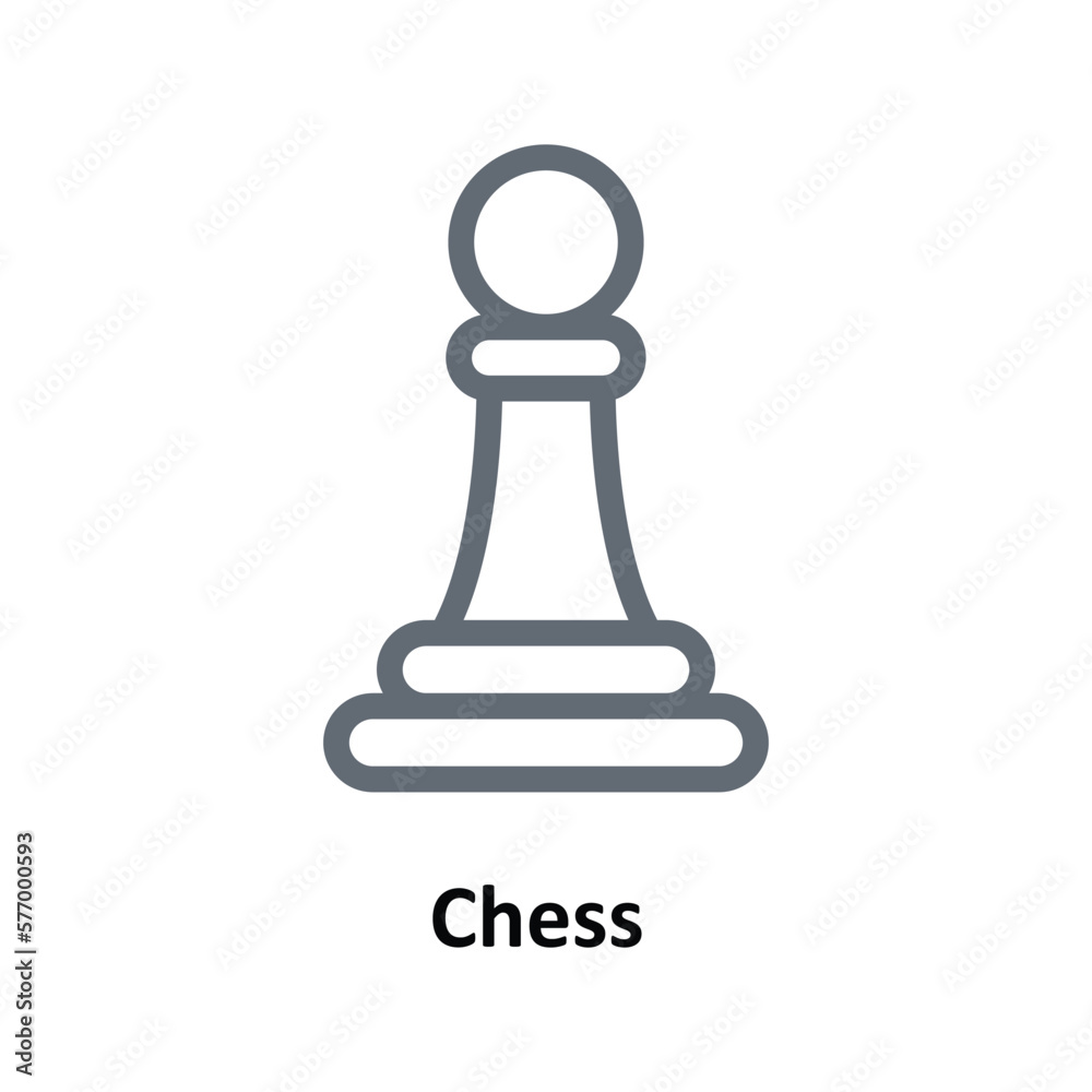 Chess Vector Outline Icons. Simple stock illustration stock Chess Vector Outline Icons. Simple stock illustration stock