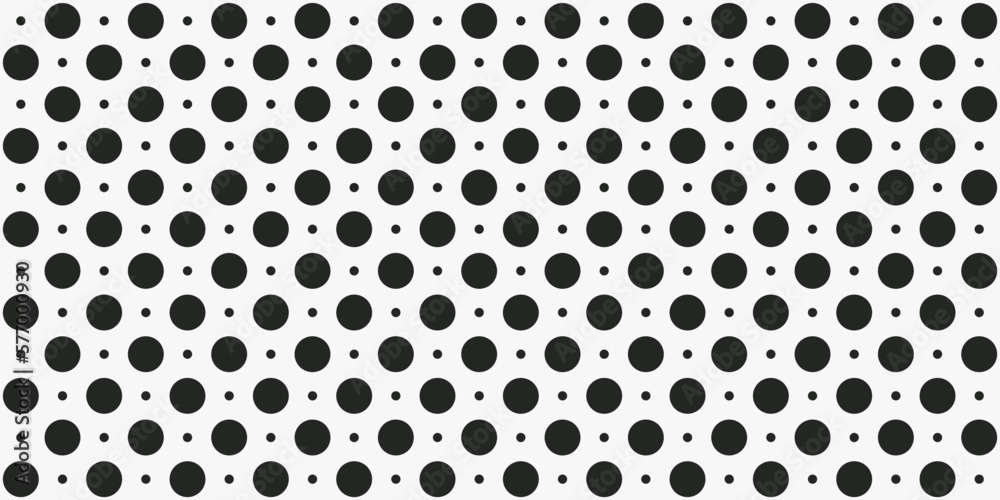 Polka dots from large and small dots. Print for seamless vector surfaces. Polka dots from large and small dots. Print for seamless vector surfaces.