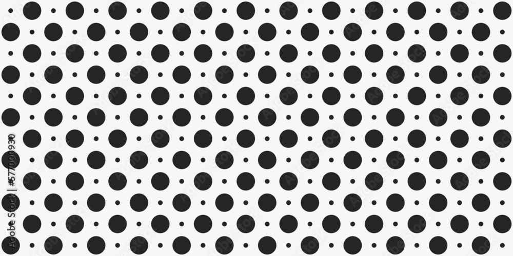 Polka dots from large and small dots. Print for seamless vector surfaces.