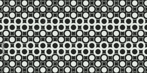 Pattern of black and white circles. Print for seamless vector surfaces.