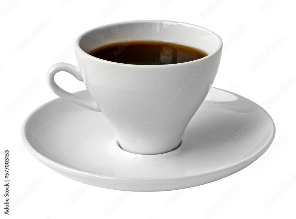Beverage. Cup of black coffee with plate isolated. png transparent Beverage. Cup of black coffee with plate isolated. png transparent