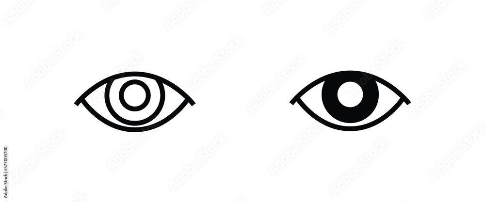 vision icon, eye vector, sign, symbol, logo, illustration, editable stroke, flat design style isolated on white. view, look, opinion, glance, peek, glimpse, dekko, eyebeam, eyewink