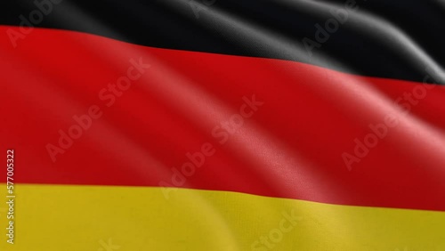Slow motion loop of a Germany flag waving in the wind