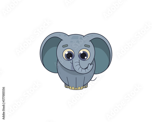 Elephant vector isolated colour icon. Elephant animal vector icon. Elephant icon
