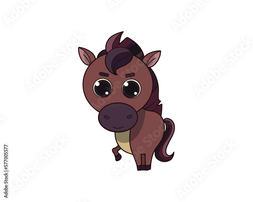 Horse vector isolated colour icon. Horse animal vector icon. Horse icon