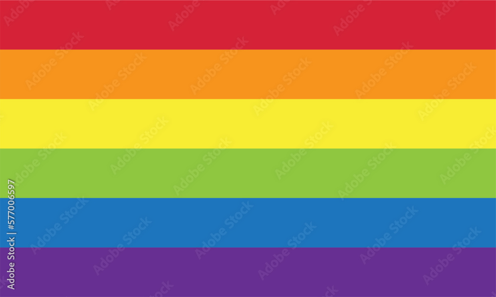 Rainbow flag,Lgbt symbol,six rainbow colors vector.