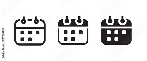 calendar icon. Vector month date Schedule time Meeting Deadlines icon vector symbol logo illustration line editable stroke flat design style isolated on white