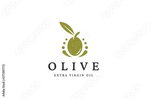 Olive logo icon design template flat. Natural extra virgin oil. beauty, cosmetic and food