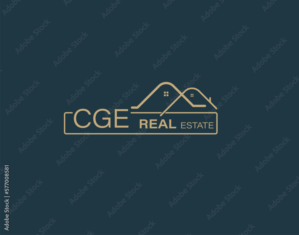 CGE Real Estate and Consultants Logo Design Vectors images. Luxury Real Estate Logo Design