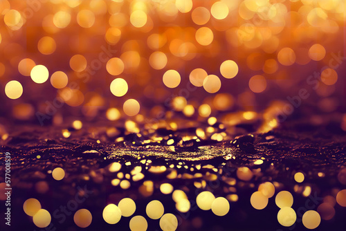 Glittering background blur golden decoration