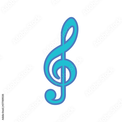 musical notes, icon, color, vector, illustration, design, logo, template, flat, trendy,collection