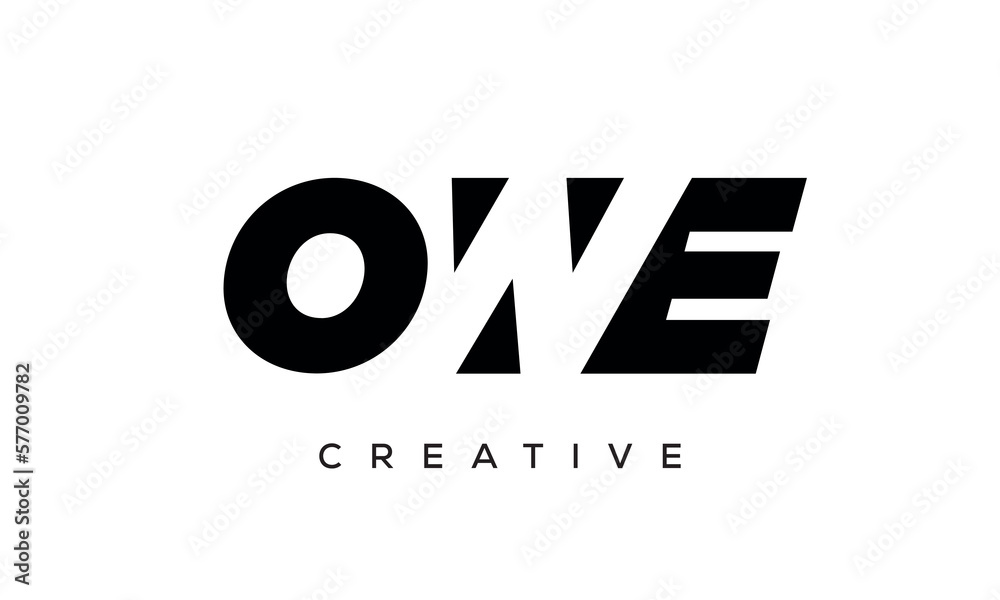 OWE letters negative space logo design. creative typography monogram vector