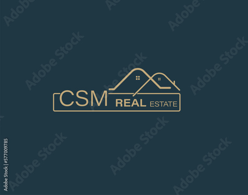 CSM Real Estate and Consultants Logo Design Vectors images. Luxury Real Estate Logo Design