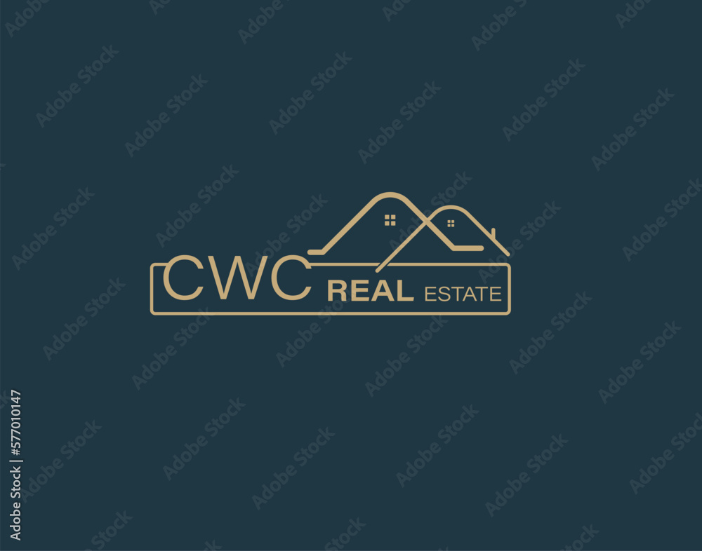 CWC Real Estate and Consultants Logo Design Vectors images. Luxury Real Estate Logo Design