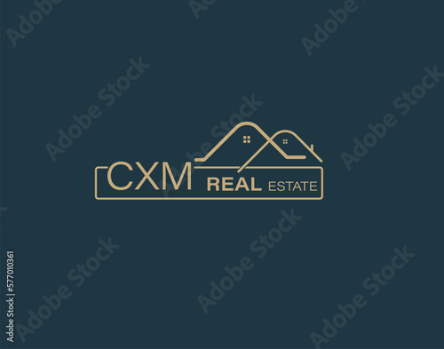 CXM Real Estate and Consultants Logo Design Vectors images. Luxury Real Estate Logo Design photo