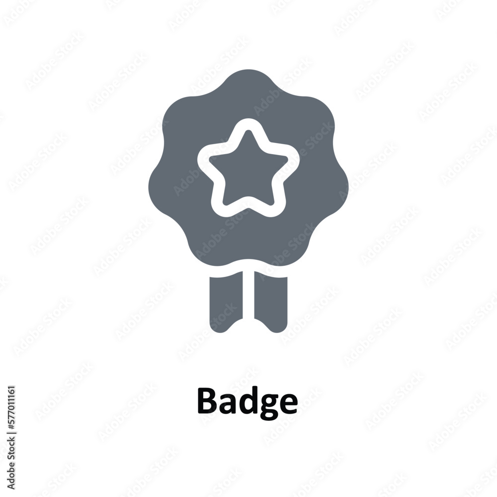 Badge Vector Solid Icons. Simple stock illustration stock Badge Vector Solid Icons. Simple stock illustration stock