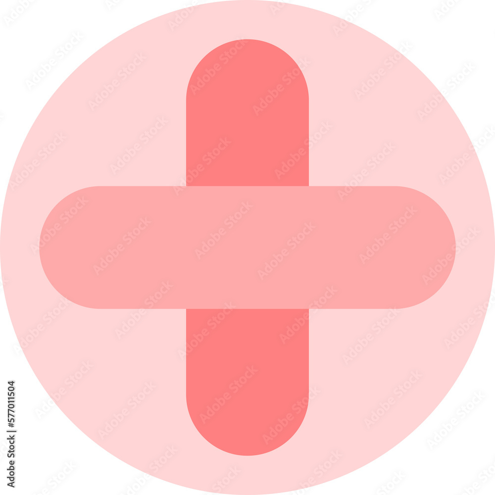 Pink plus in circle icon PNG