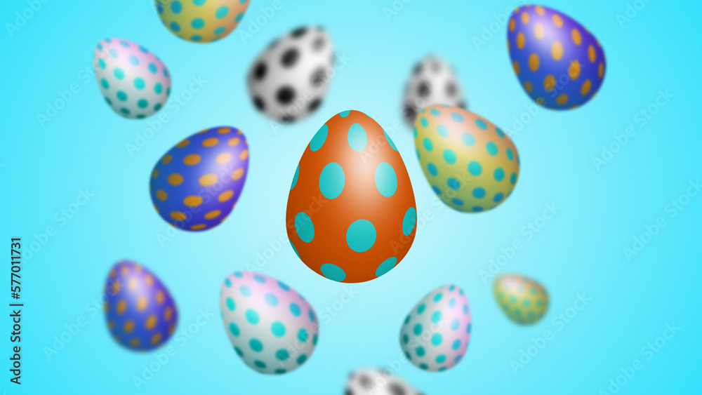 floating eggs illustration image for Easter holiday floating eggs illustration image for Easter holiday