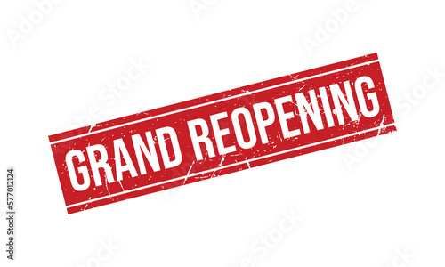 Grand Reopening Rubber Stamp Seal Vector