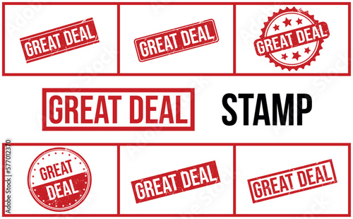 Great Deal Rubber Stamp Set Vector