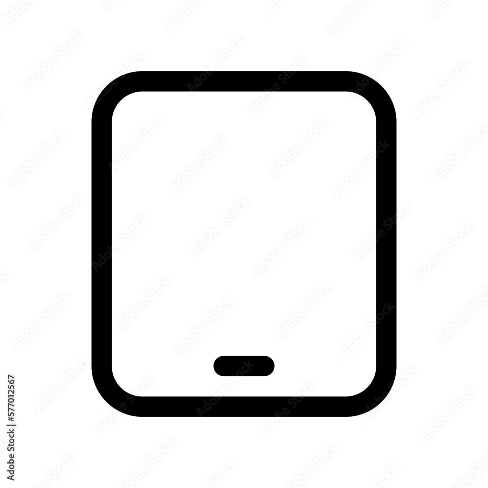 Editable vector blank tablet screen icon. Black, line style, transparent white background. Part of a big icon set family. Perfect for web and app interfaces, presentations, infographics, etc Editable vector blank tablet screen icon. Black, line style, transparent white background. Part of a big icon set family. Perfect for web and app interfaces, presentations, infographics, etc