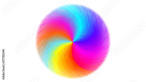 Rainbow Round Circle. PNG format, alpha channel illustration.