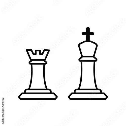 chess, icon, line, vector, illustration, design, logo, template, flat, trendy,collection © waniperih