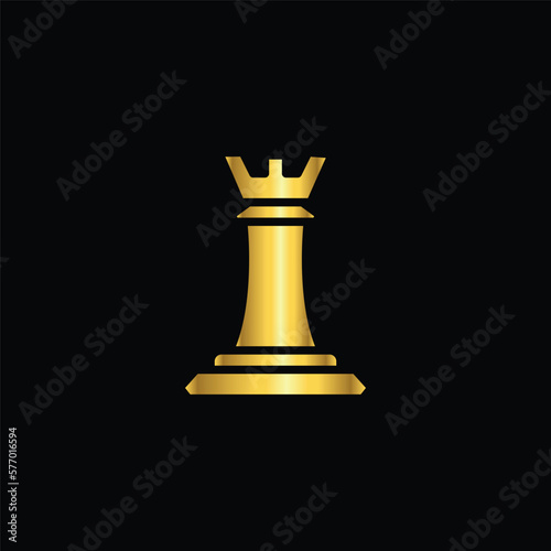 gold, chess, icon, vector, illustration, design, logo, template, flat, trendy,collection © waniperih