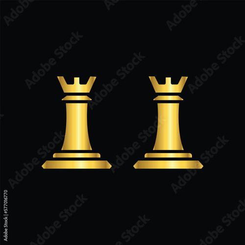 gold, chess, icon, vector, illustration, design, logo, template, flat, trendy,collection