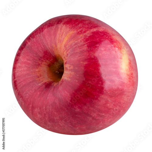 red apple isolated on a transparent background.