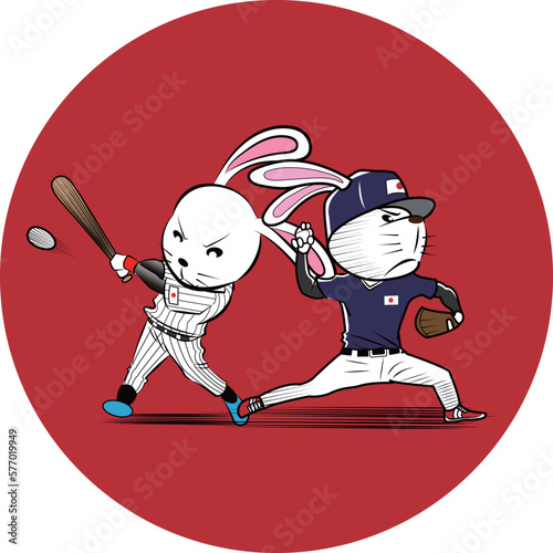 ウサギの野球選手