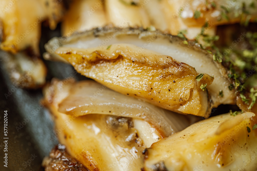 jeonbok butter gui, Korean food grilled abalone with butter jeonbok butter gui, Korean food grilled abalone with butter