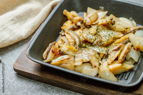 jeonbok butter gui, Korean food grilled abalone with butter photo