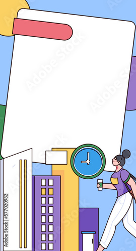 Business People Flat Vector Concept Operation Hand Drawn Illustration 